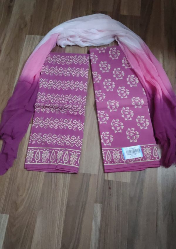 Cotton Suit Chiffon Dupatta